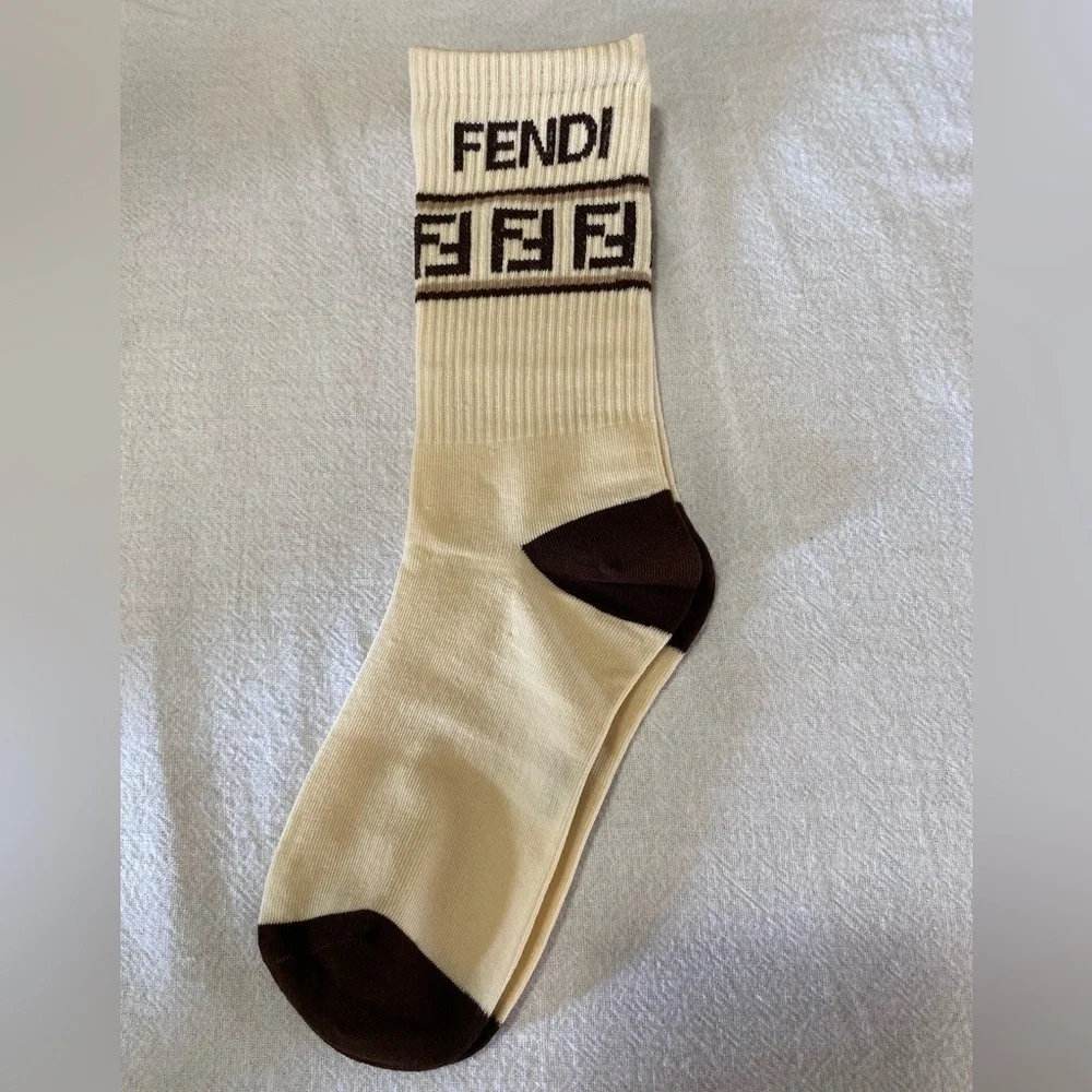 Luxury Fendi Crew Socks